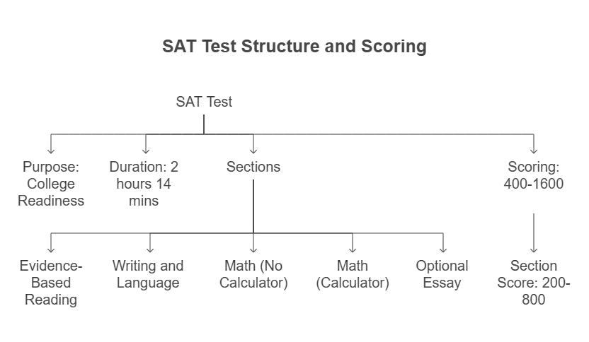 sat test structure and scoring
